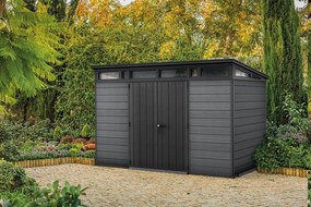 Záhradný domček Keter Cortina 2.0 11x7 grafitový, s podlahou