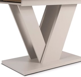 Rozkladací stôl CLARK 120-160 cm, dub Artisan/kašmír