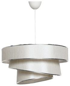 Závesné svietidlo v krémovo-striebornej farbe s textilným tienidlom ø 40 cm Couper – Opviq lights