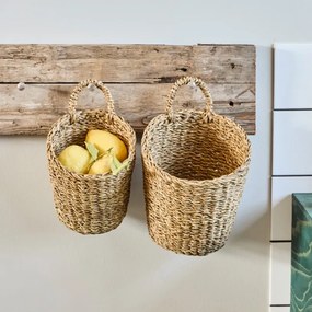 House Doctor Úložný kôš z morskej trávy Here Natural – sada 2 ks