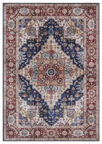 Tmavomodro-červený koberec Nouristan Sylla, 80 x 150 cm