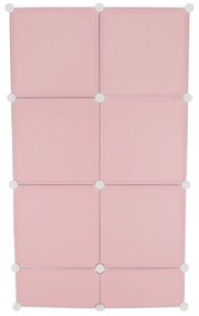 Detská modulárna skriňa Norme - ružová / detský vzor