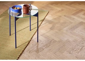 Okrúhly odkladací stolík so sklenenou doskou ø 45 cm Beam – Hübsch