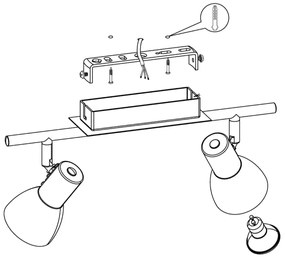 Eglo 94585 - LED bodové svietidlo BARNHAM 2xGU10/3,3W/230V