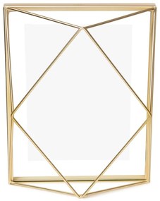 Kovový stojací/na stenu rámček v zlatej farbe 18x23 cm Prisma – Umbra