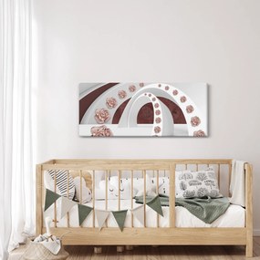 Obraz - 3D oblúky s kvetmi (120x50 cm)