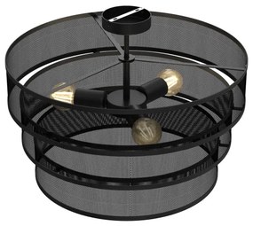 Prisadený luster GLUM 3xE27/60W/230V čierna