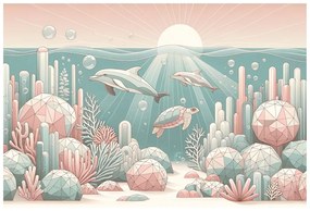 Tapeta podmorský svet v pastelových farbách