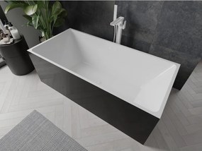 Mexen Nita, voľne stojaca vaňa 170 x 80 cm, biela-čierna, biely prepad, 52091708075-20