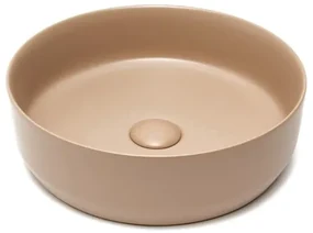 Umývadlo na dosku SAT Infinitio 39x39 cm hnedá mat bez otvoru pre batériu SATINF3939LBRM