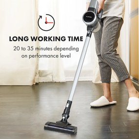 Klarstein Clean Butler 4G Silent, akumulátorový vysávač, 16 kPa, 0,8 l, HEPA10, čierny