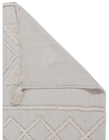 Biely prateľný ručne tkaný bavlnený koberec 120x160 cm Tribu Natural – Lorena Canals