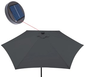 InternetovaZahrada LED slnečník Florida Ø300 cm - antracit
