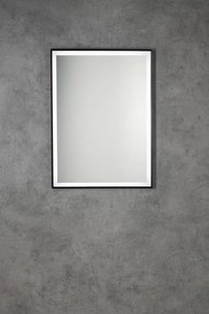Aqualine Aqualine, CORNA zrkadlo s LED osvetlením 60x80cm, dotykový senzor, stmievateľné, čierna matná, CN060