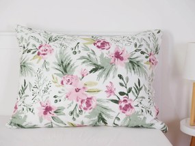 Bavlnená obliečka na vankúš Renforcé 70 × 90 cm – Kríková ruža