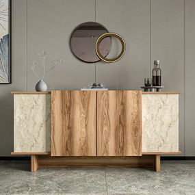 Skrinka Diana Travertine and Walnut