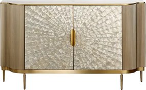 Komoda Stilig 150 cm slonovinová/zlatá