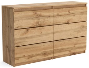 Veľká komoda 6 zásuviek ARIE šírka 120cm Dub Wotan