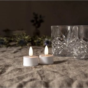 STAR TRADING Čajová LED sviečka Flamme White – set 2 ks