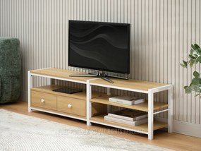 TV stolík/skrinka Empantana (biela). Akcia -16%. Vlastná spoľahlivá doprava až k Vám domov. 1137060
