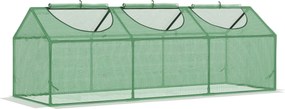 Outsunny Skleník s Okno PE Zelený Skleník pre Rajčiny Studený Rám 180 x 60 x 60cm | Aosom