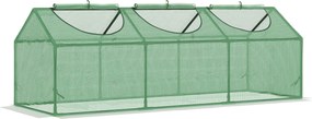 Outsunny Skleník s Okno PE Zelený Skleník pre Rajčiny Studený Rám 180 x 60 x 60cm | Aosom