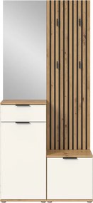 Predsieňová stena Simple, dub artisan/biela