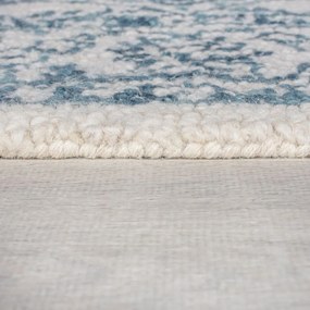 Flair Rugs koberce Kusový koberec Wool Loop Yasmin Ivory/Blue - 200x290 cm