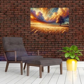Obraz – Strom na poli (90x60 cm)
