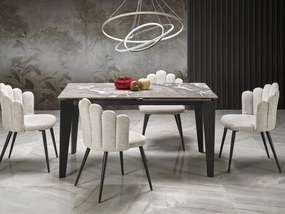 Jedálenský stôl Fenix (sivý mramor + čierna) (pre 4 až 8 osôb). Vlastná spoľahlivá doprava až k Vám domov. 1092390