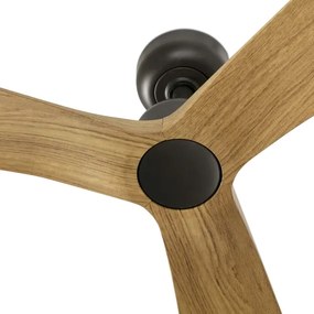 FARO 34360WT - Stropný ventilátor OUTWOOD L hnedá/čierna pr. 150 cm WT IP44 + DO