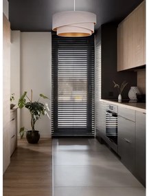 Duolla - Luster na lanku KOBO 1xE27/15W/230V pr. 45 cm krémová/zlatá