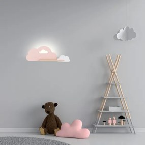 LED Detské nástenné svietidlo s poličkou CLOUD LED/5W/230V ružová/biela