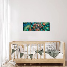 Obraz - Pohľad na more (s hodinami) (90x30 cm)