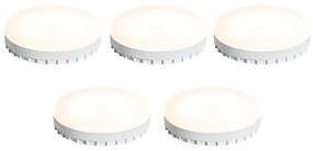 Sada 5 GX53 3-stupňových stmievateľných LED žiaroviek 9W 900 lm 3000K