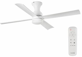 FARO Barcelona FARO 33756 - LED Stropný ventilátor FRASER LED/16W/230V biela + diaľkové ovládanie FA33756