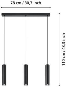 Eglo 901124 - LED RGBW Stmievateľný luster na lanku BALAMORTA-Z 3xLED/3,7W/230V