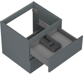 Mexen Orio, kúpeľňová skrinka 50 cm, 2 zásuvky, grafitová matná, 91A10-05047-2-BFF66