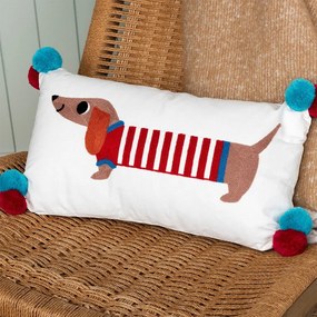 Detský vankúšik s prímesou bavlny 50x33 cm Sausage Dog – Rex London