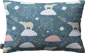 Karin - jednoduchá obliečka, 60x40cm farba produktu modrá látka vzorované