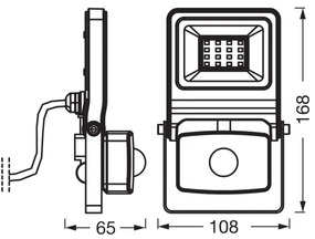 Osram - LED reflektor so senzorom ENDURA LED/10W/230V 3000K IP44