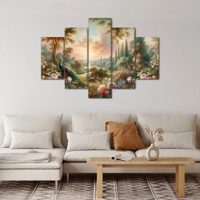 Obraz - Pávy v záhrade (150x105 cm)