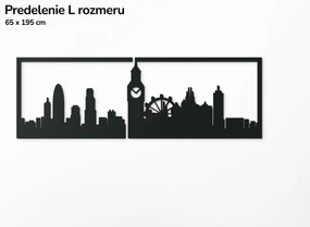 drevko Obraz Londýn panoráma Rozmer obrazu: 29,5 x 89 cm, Farba dekorácie: Čierna
