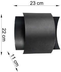 Čierne nástenné svietidlo Nice Lamps Forgmi