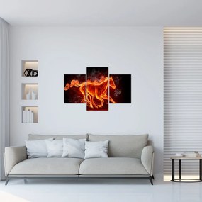 Obraz - Kôň v ohni (90x60 cm)