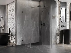 Mexen Lunar T, výklopný sprchový kút pravý 120 x 90 cm, 8mm číre sklo, profil grafit brúsený, 834T-120-090-66-00-P