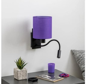Brilagi - LED Nástenná lampa NUBILA 1xE27/25W/230V + LED/3W čierna/fialová