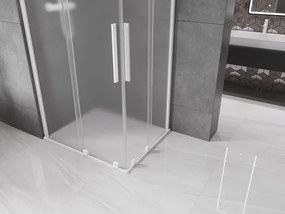 Mexen Velar Duo, sprchový kút s posuvnými dverami 100 x 90 cm, 8mm sklo námraza, biela matná, 871-100-090-32-20