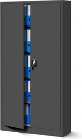 Kovová skriňa JAN: antracit 90x185 cm (799)