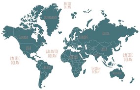 Samolepiaca tapeta moderná mapa sveta